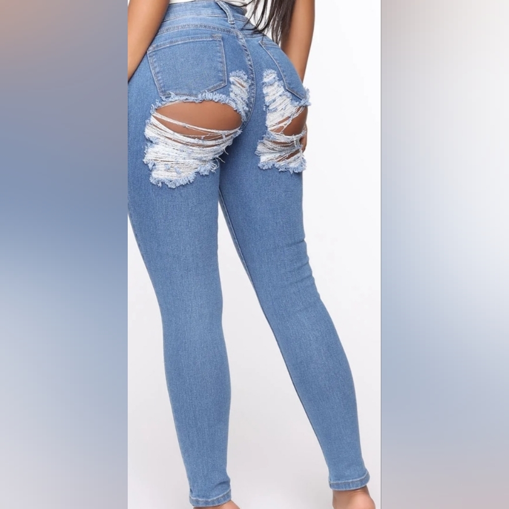 Ripped Light Blue Jeans